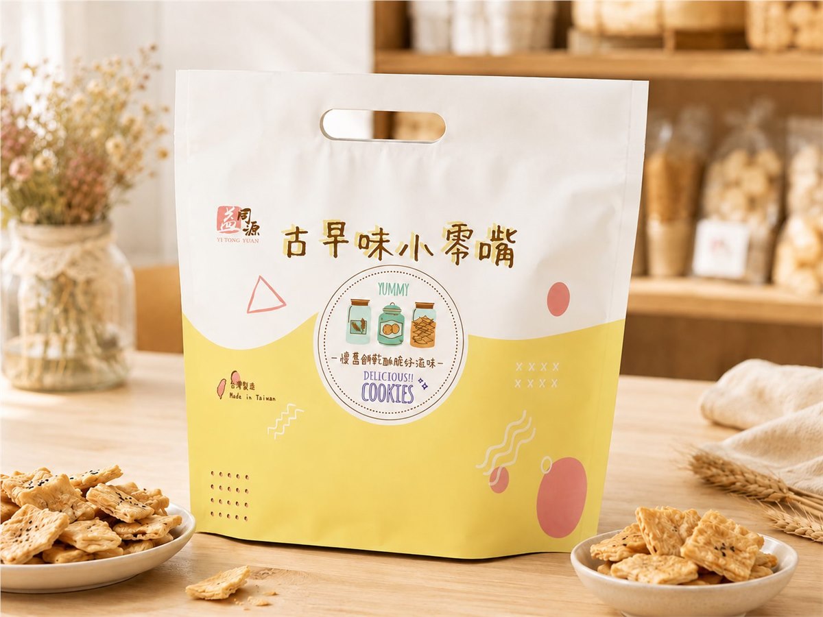 古早味零嘴包裝，傳統零嘴品牌的立袋包裝設計