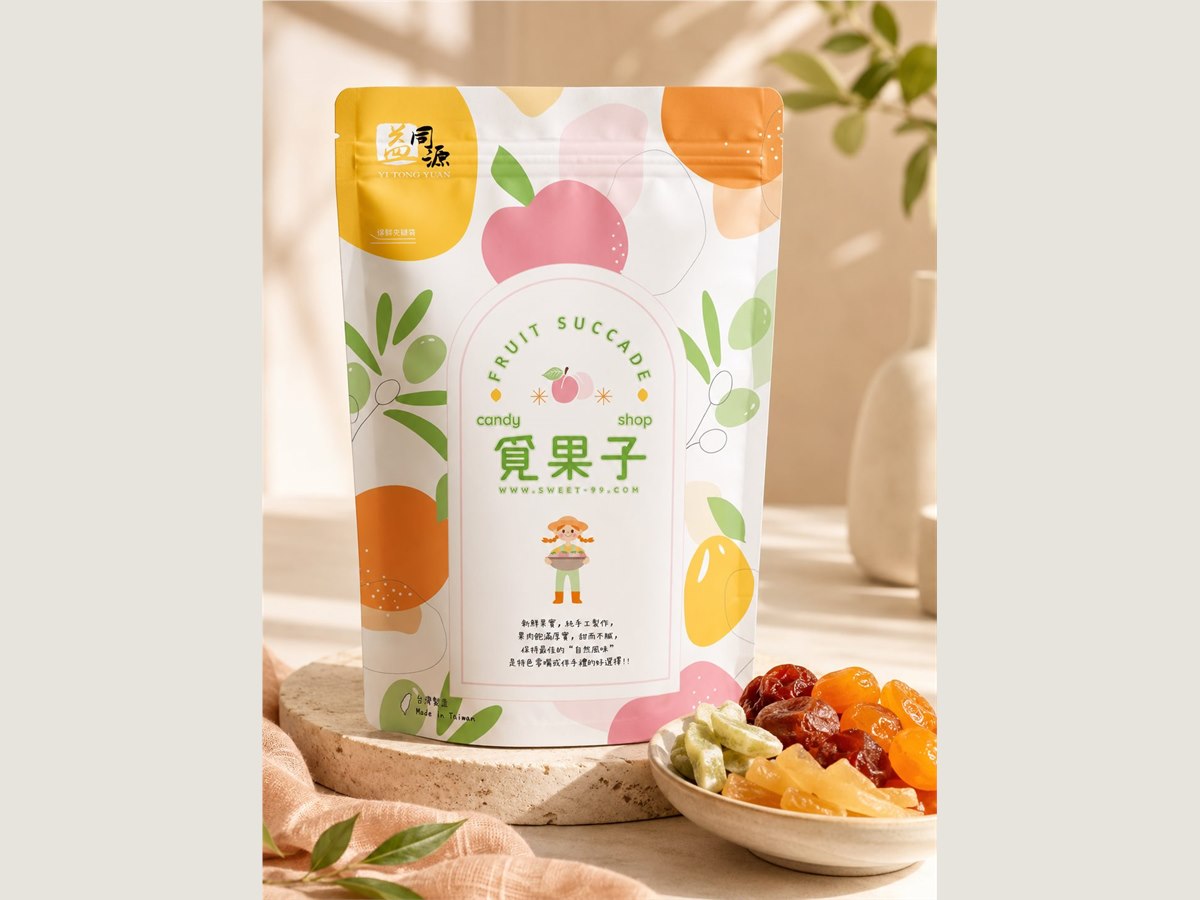台灣蜜餞立袋，蜜餞品牌立袋包裝設計